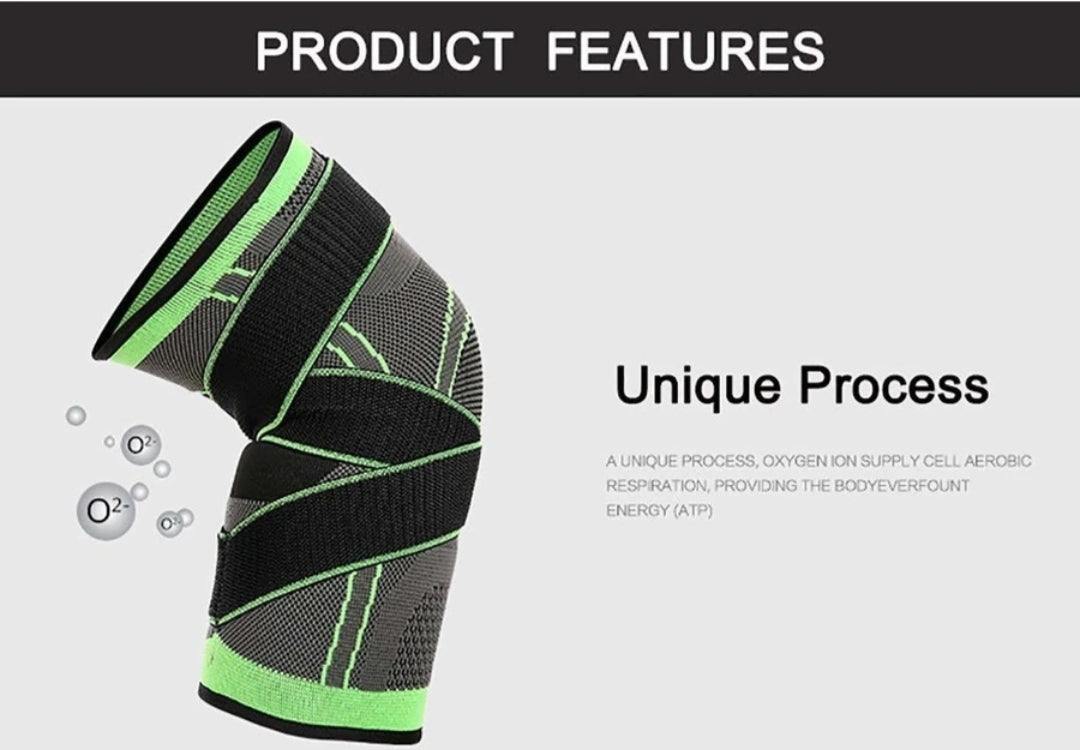 Elastic Sports Kneepad Men Women Pressurized Knee Support Protector Fitness Gear Running Basketball Volleyball Protector